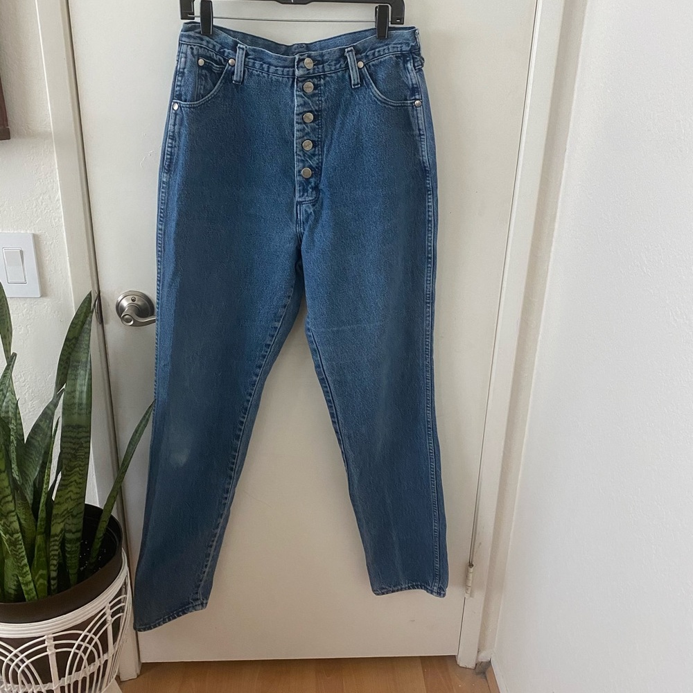 Vintage Wrangler High Raise Blue Jeans